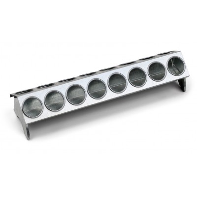 Chickfeeder trough 30 cm galvanized with 18 holes