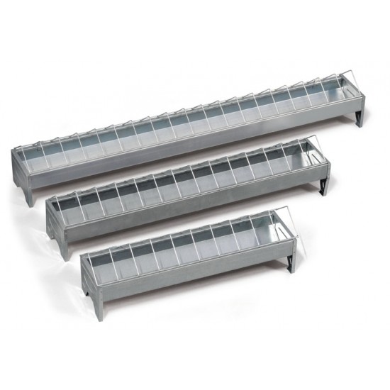 Poultry trough, galvanized 50-75 -100 cm