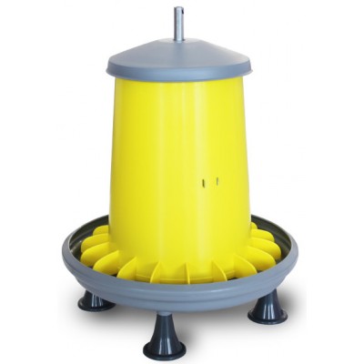 Poultry feeder, 9 litre plastic
