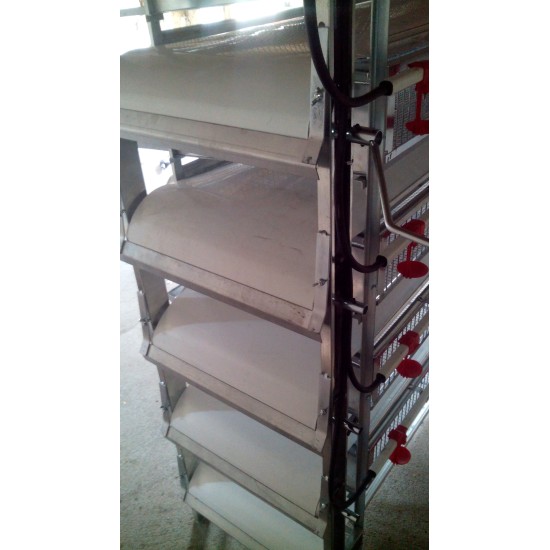 Quail cage with 5 levels of egg rolls