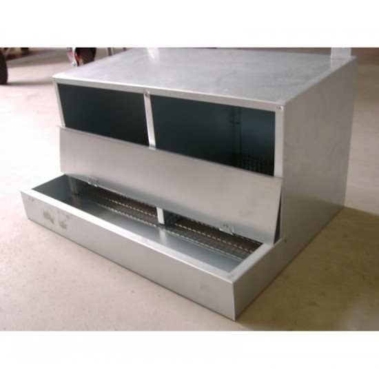 Egg crate, metal, 2 compartments